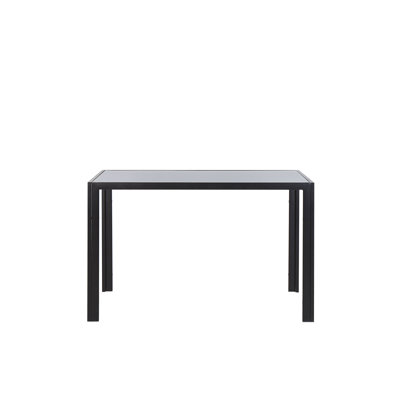 Aureo Glass Top Metal Base Dining Table