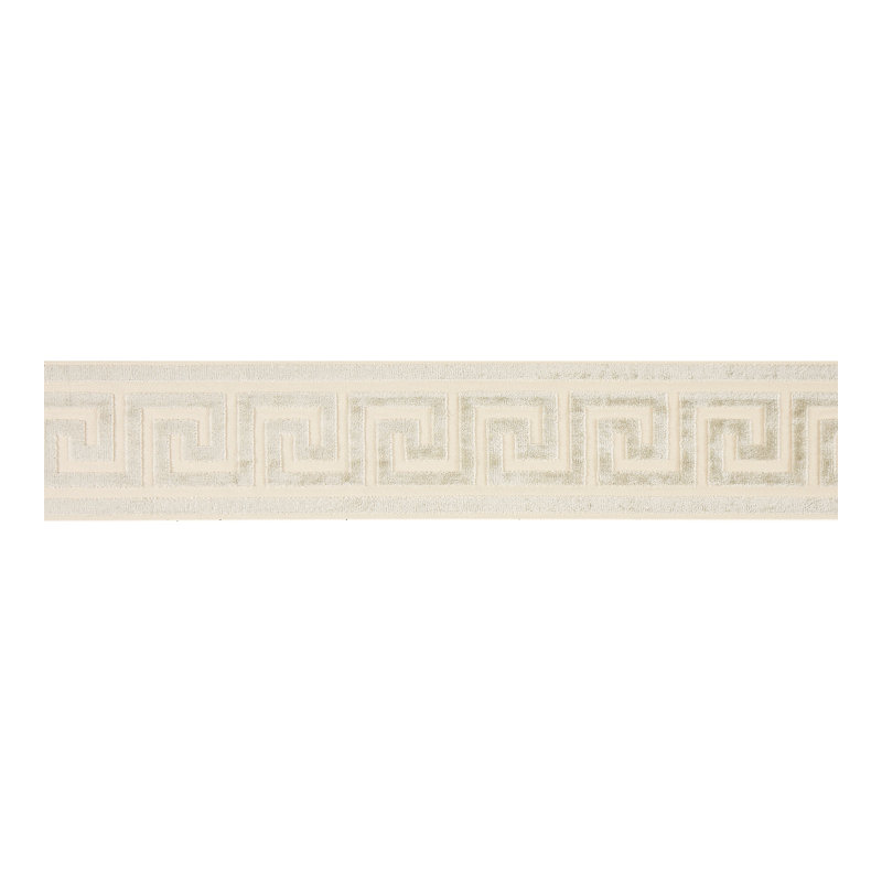 Oriana Greek Key Velvet Tape Fabric, Mist