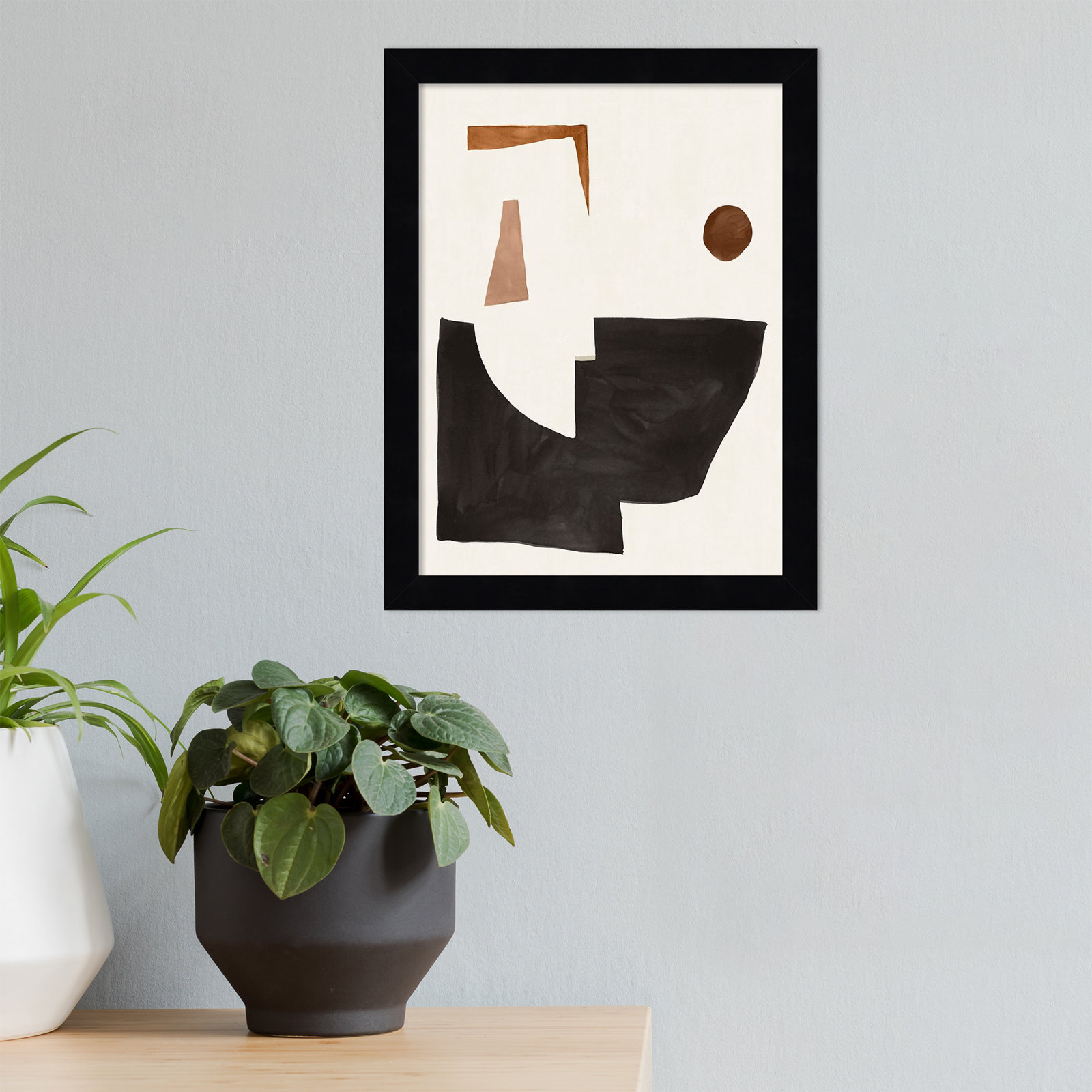 Blockway II Print by Sozi, 10" W x 13" H, Black