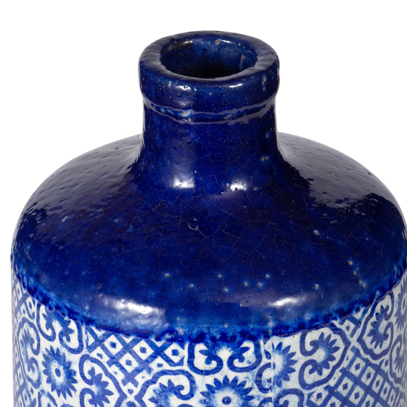 Archer Handmade Terracotta Table Vase, 11" H x 7" W x 7" D