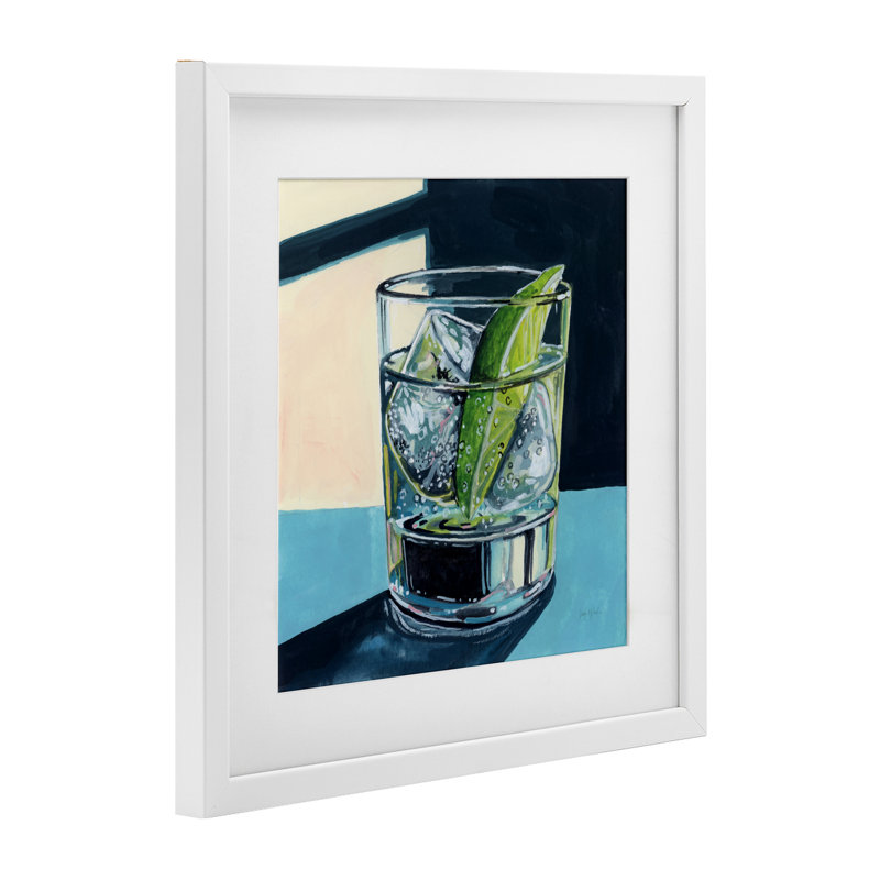 «Strong Gin and Tonic», impression par Kate Jarvik Birch, Cadre blanc côtier, H 13 po x l 13 po