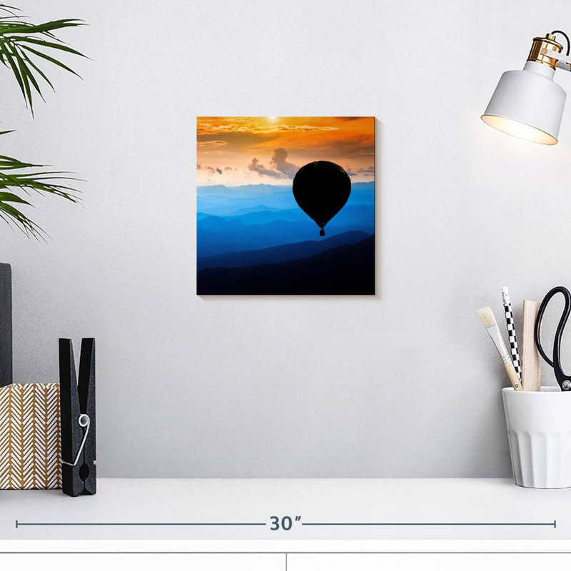 Silhouette de montgolfière Mehar, H 10 po x l 10 po