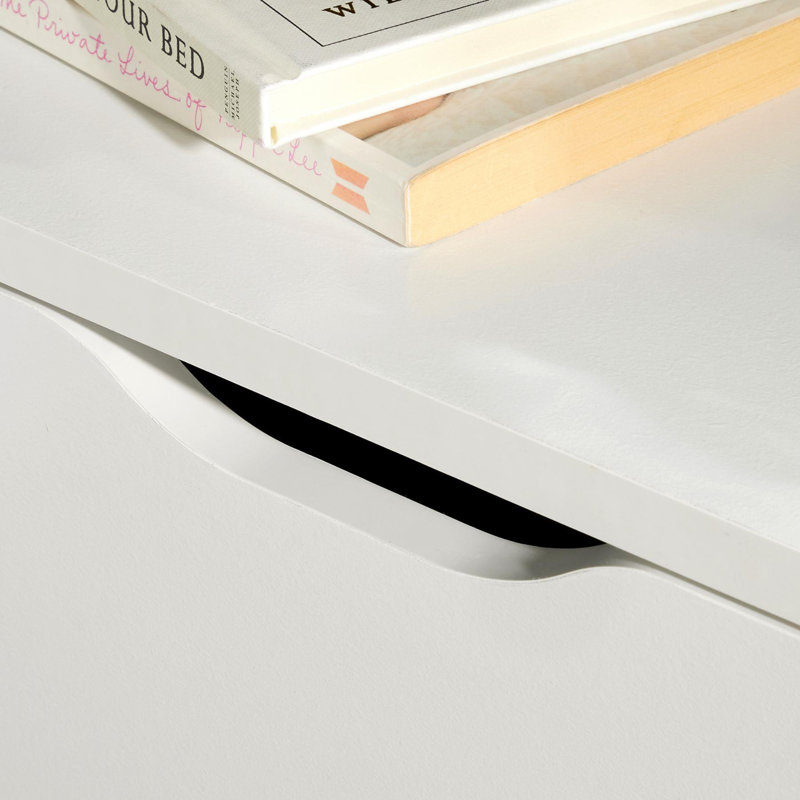 Mosra 2 Drawer Bedside Table Storage Unit, White