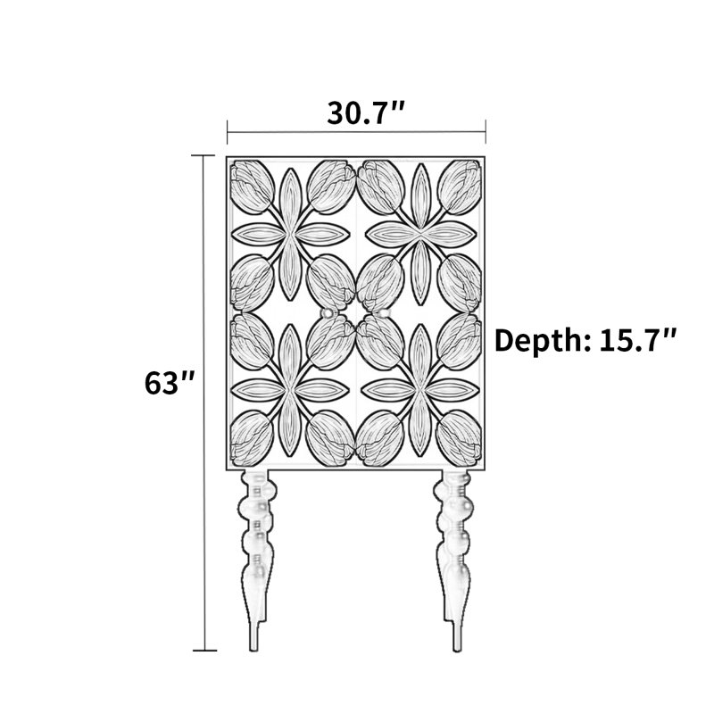 Armoire de décoration moderne et simple avec pieds hauts