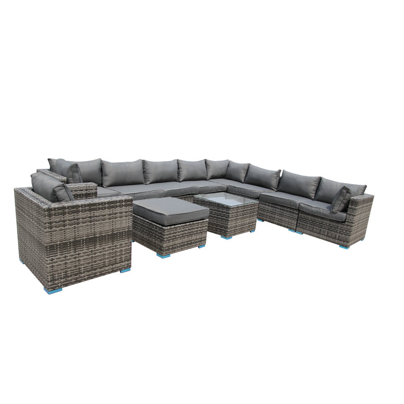 The Wiltshire 9 Seater Set With Single Seater, Grey