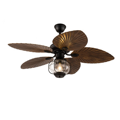 52inch Ceiling Fan Light Brown with Remote Control