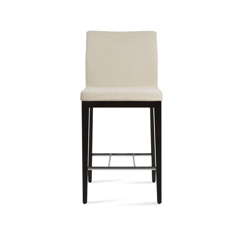 Tabouret de comptoir 24 po Aria, Wengé, Blanc cassé
