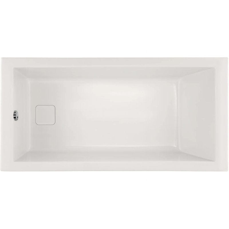 Marlie 66'' L Soaking Bathtub, White, Polished Brass