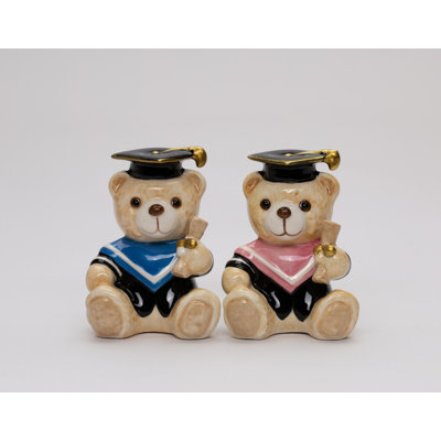 Remise des diplômes ours en peluche sel et poivre