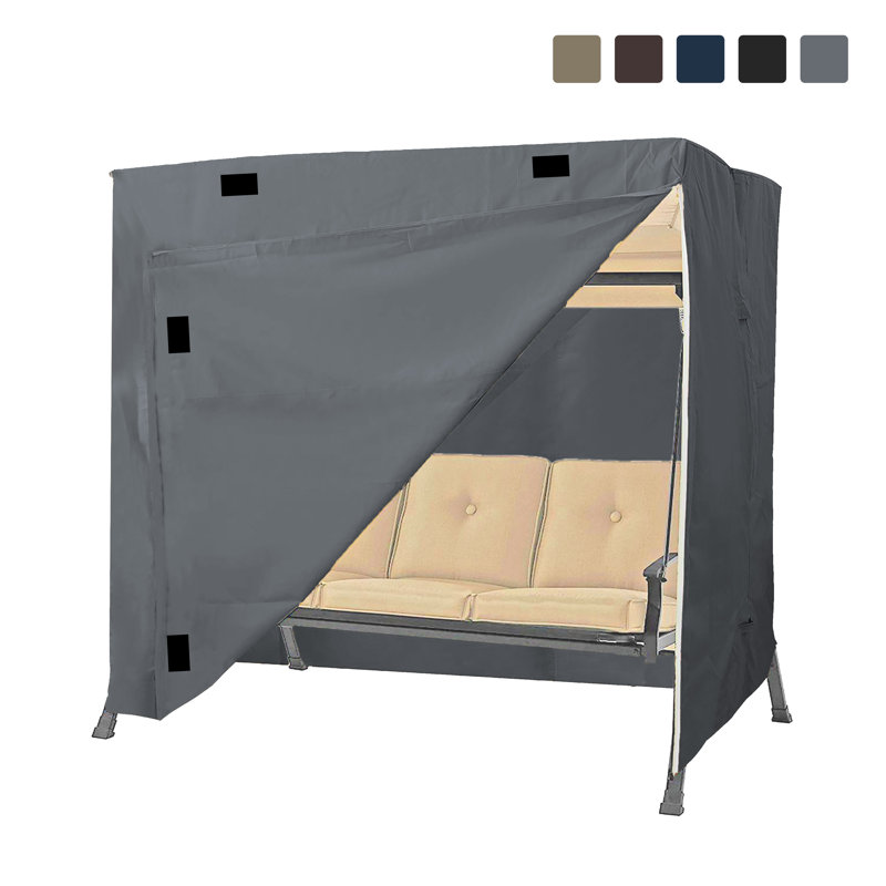 Outdoor Swing Seat Cover, Grey, 182.9cm H x 223.5cm W x 152.4cm D