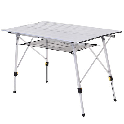 Rectangular Metal Folding Outdoor Camping Table , 120cm cm W 70cm cm D