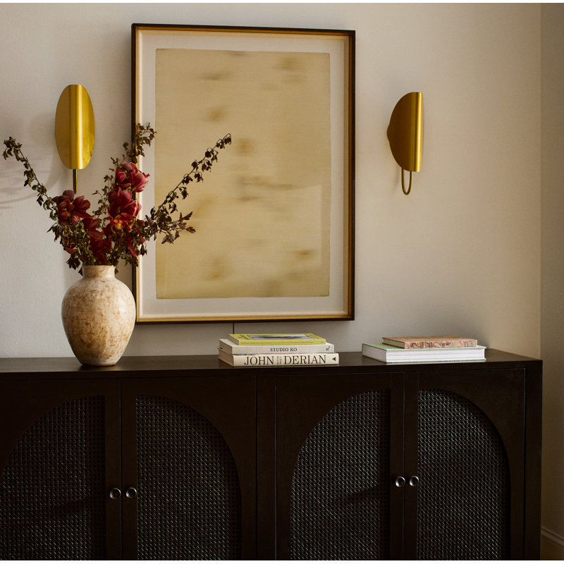 Armed Sconce, Aged Gold, Aged Gold
