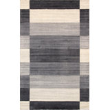 Hand Woven Cotton and Wool Striped Area Rug