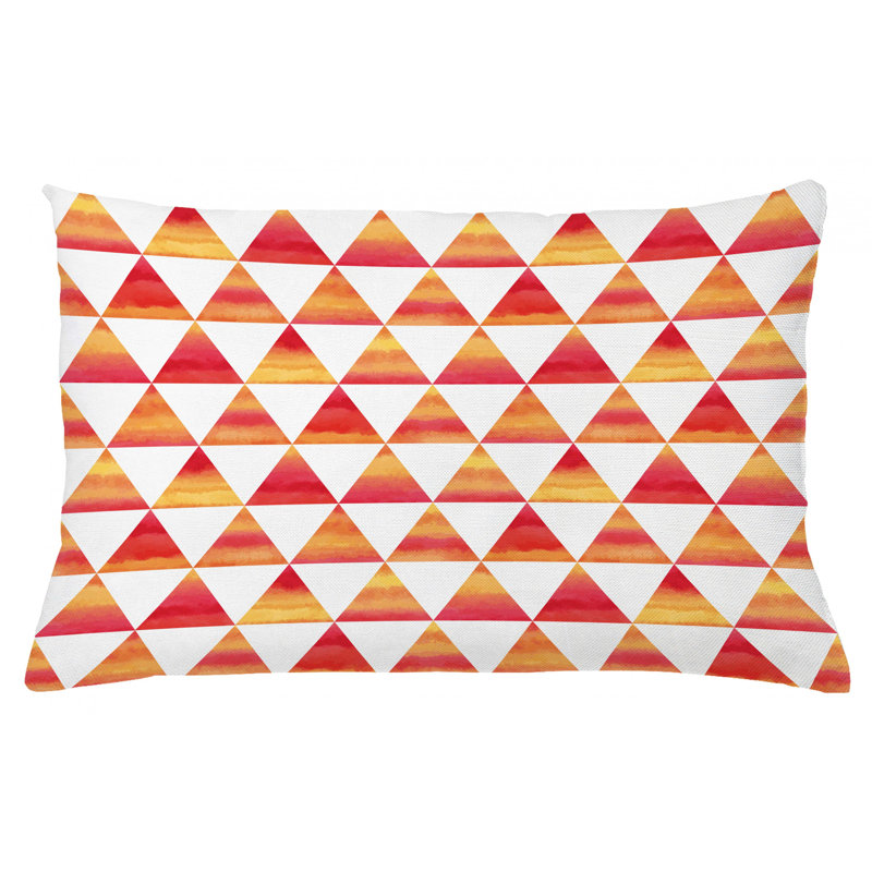 Housse de coussin lombaire géométrique intérieur/extérieur, 16 po x 26 po
