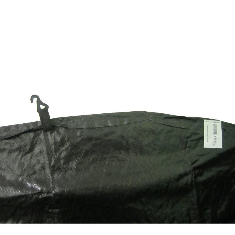 8ft Trampoline Weather Cover - Waterproof, Wind, Rain, UV Protection for Round Frames - Black, Black