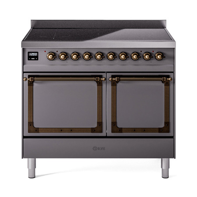 ILVE Nostalgie II Noblesse 40 po à induction, Graphite mat / bruni