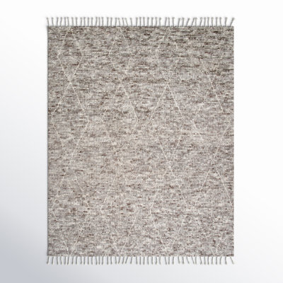 Talon Hand-Knotted Geometric Gray Rug
