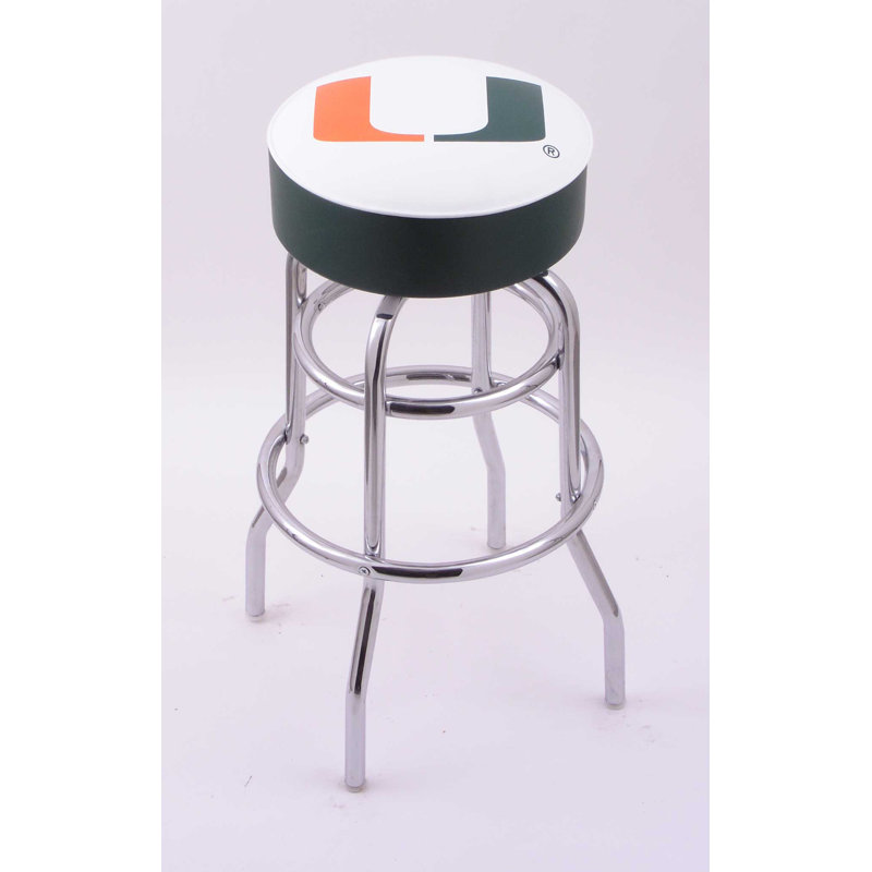 NCAA Swivel Bar & Counter Stool, Bar Stool (30" Seat Height), Miami