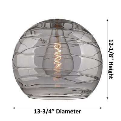 Luminaire suspendu en forme de globe à 1 lumière Hamida