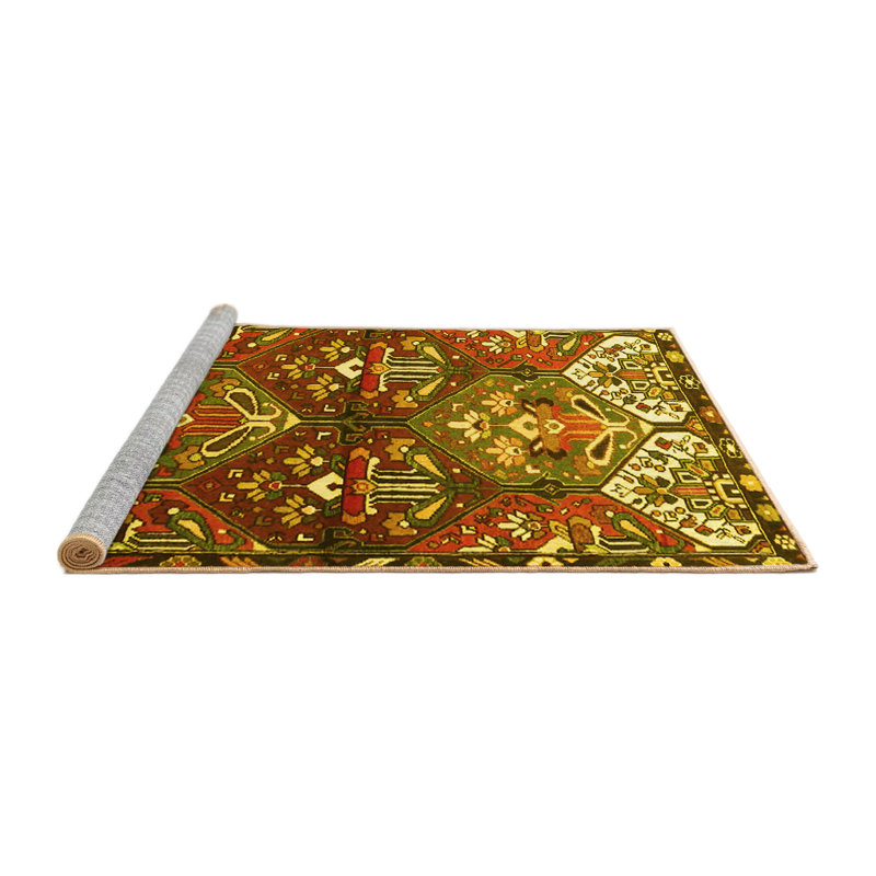 Washable Oriental Indoor Rug, Round 4'