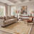 Liadan Aura Modern Machine Washable Beige / Brown Indoor Area Rug with Non-Slip Backing-128992431