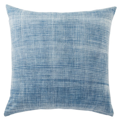 Oreiller en polyuréthane bleu / blanc Jaipur Living Morgan (carré 22 po)