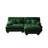 Cloud Couch Sectional Sofa For Living Room, Chenille 2 Seater Sofa With 2 Lumbar Pillows And 2 Throw Pillows , Upholstered Wide Arm Sofa With Convertible Ottoman,Chenille Green-1313671188
