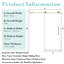 Porte de douche coulissante simple sans cadre l 60 po x H 76 po avec verre trempé transparent de 1/4 po (6 mm)-123132368