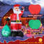 Décoration de Noël gonflable 14 pi avec Père Noël illuminé