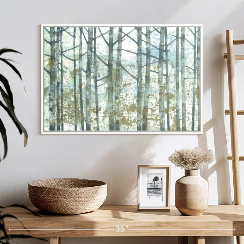 Brise de forêt, Cadre flottant blanc, 25 po x 17 po