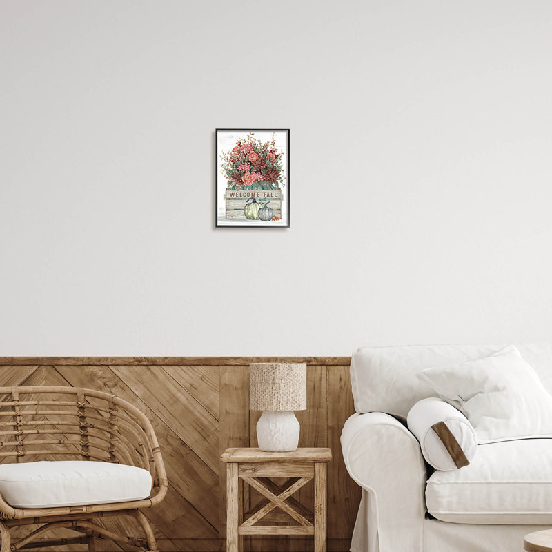 Welcome Welcome Seasonal Blooms at-150, Giclée encadrée noir minuit, H 14 po x l 11 po x P 1,5 po