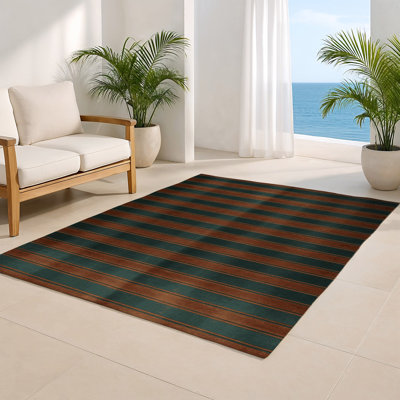 Tapis intérieur / extérieur vert HorizontalStripes