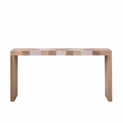 Modern Console Table, Entryway Table With Chevron Patterned Top, Manufactured Wood Sofa Table For Hallway, Living Room, Or Office