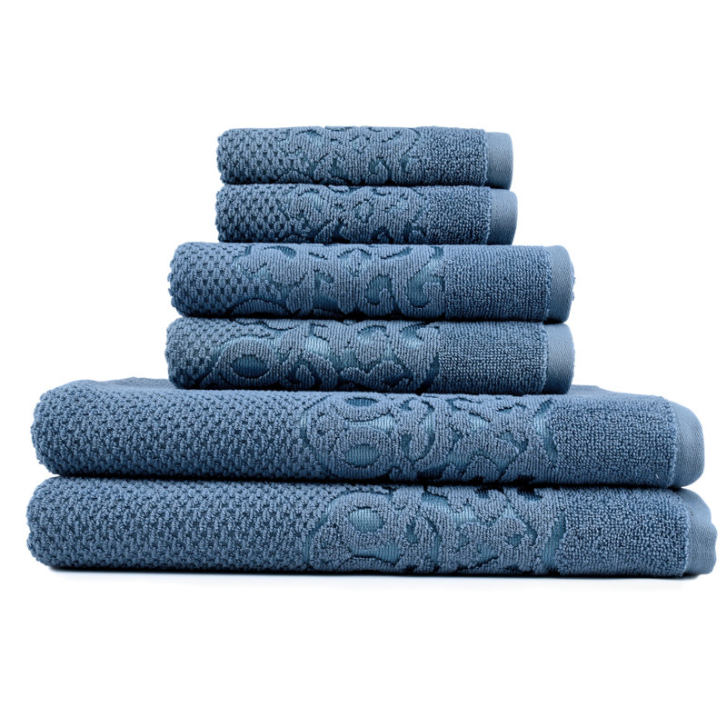 Ensemble de serviettes en coton turc 6 pièces Travers, Bleu Wedgewood