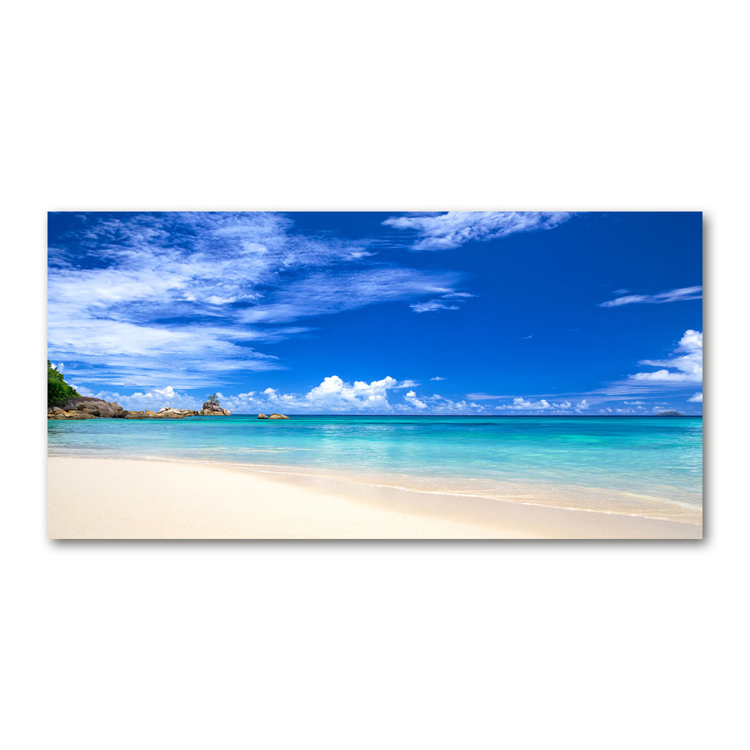 Leinwanddruck - Wandkunst - Drucke auf Leinwand - 140X70 Bild Bildthema: Tropischer Strand