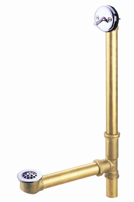 Twist' N  Leg Tub Drain With Overflow
