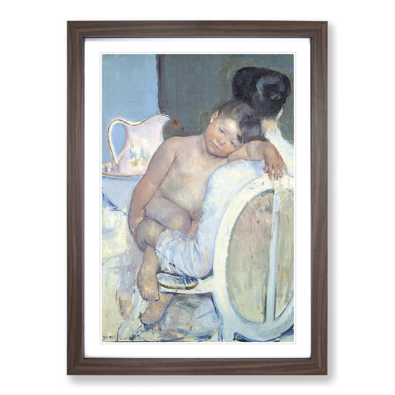 Mother and Child Vol.7 by Mary Cassatt - Framed Print, 36cm H x 27cm W x 2cm D, Walnut Framed
