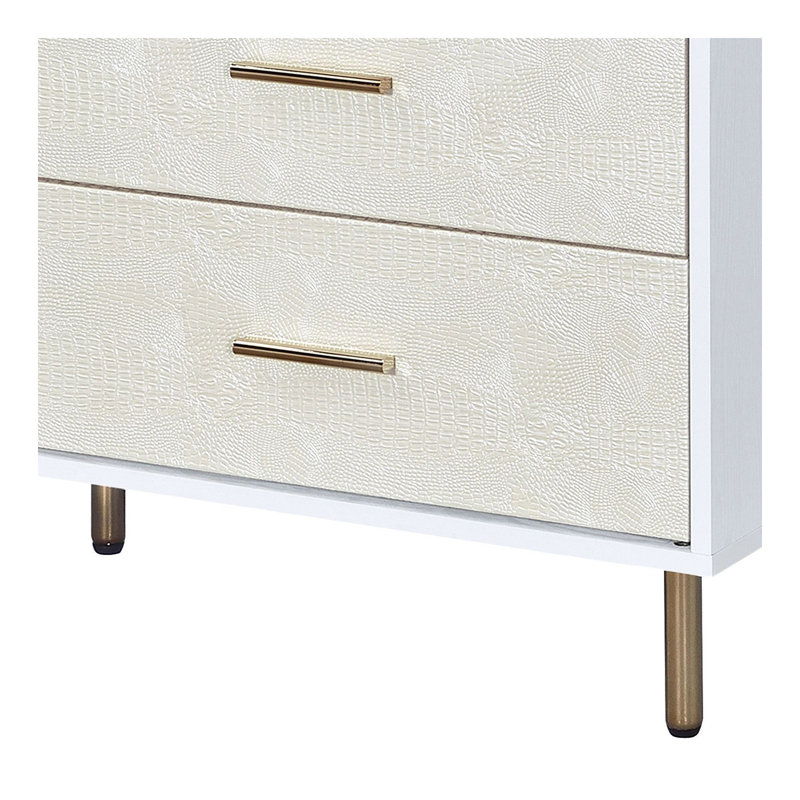 Commode blanche à 6 tiroirs