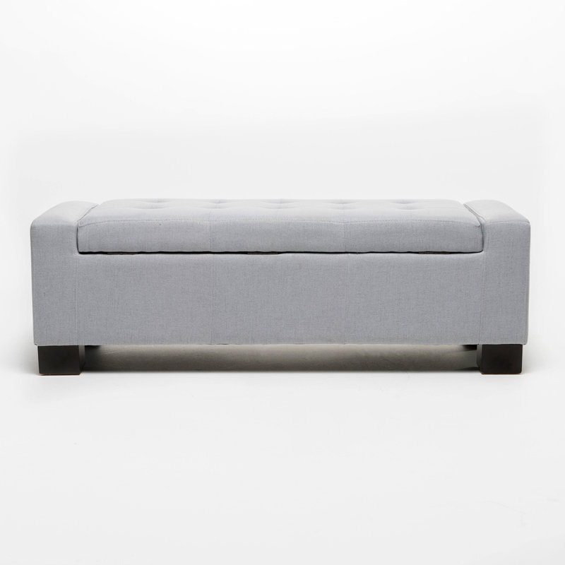 Elegant Storage Bench,A Perfect Blend of Minimalist Design and Practical Functionality, Light Grey