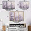 Ensemble d'art sur toile Kalvin - Lilas-107747403-107747408