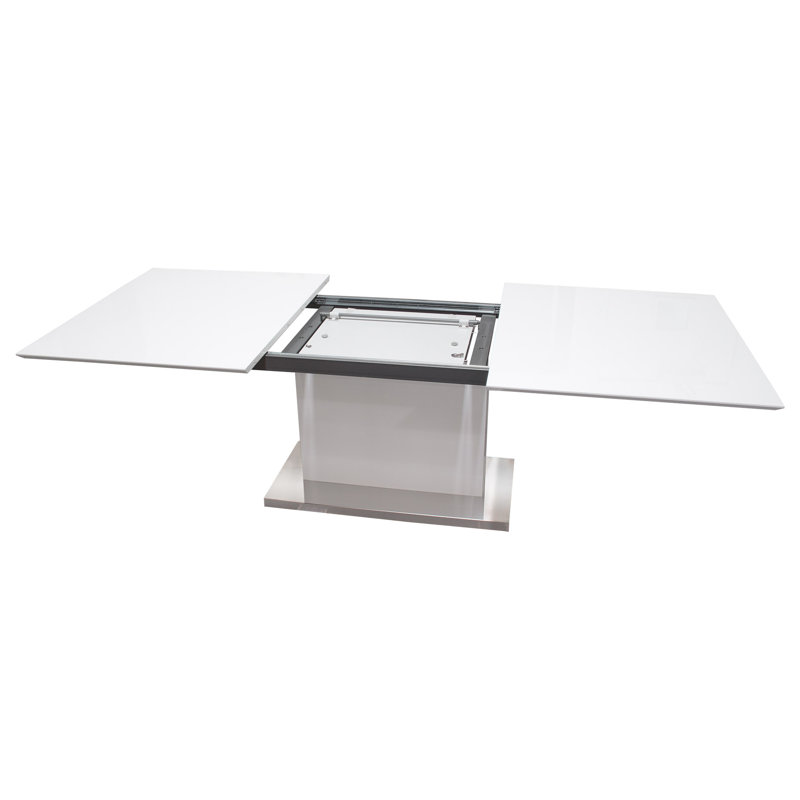 Elodie 71" to 94.5" Extendable White Dining Table 