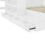 Lit plateforme double en bois avec tiroirs, tablettes, bureau et garde-robe-7771129