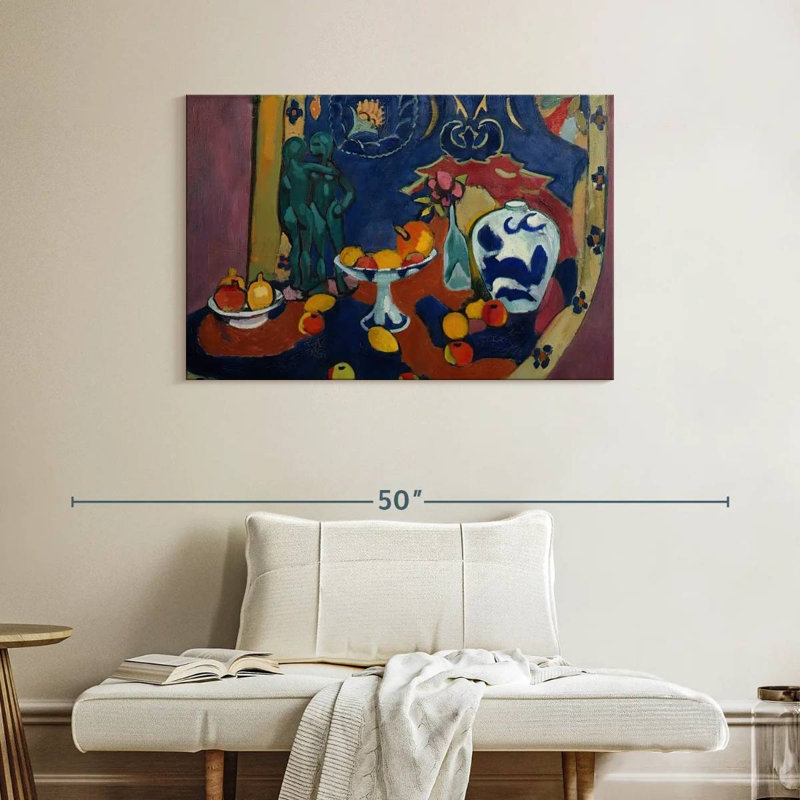 Fruit et bronze, H 26 po x l 39 po