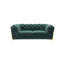  74" Emerald And Gold Velvet Loveseat