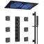 Robinet de douche thermostatique à DEL, pomme de douche à barre coulissante avec musique Bluetooth-95462230