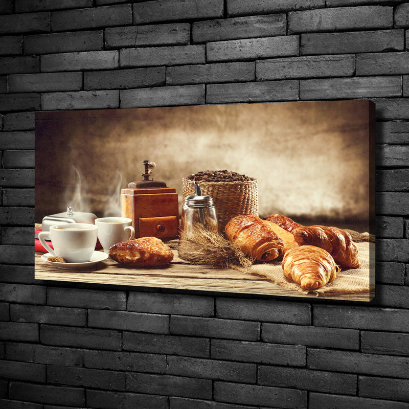 Breakfast - Print, 50cm H x 100cm W x 2cm D, Wrapped Canvas