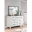 Miroir de commode gris vieilli