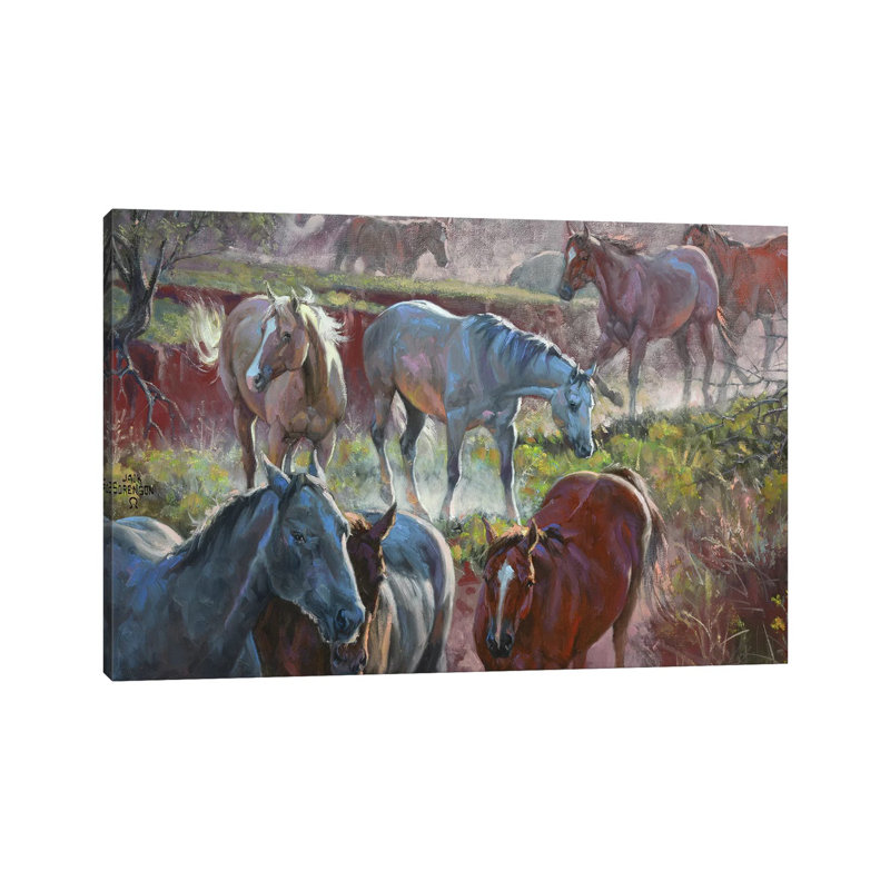 Greener Pastures by Jack Sorenson - Wrapped Canvas Painting, 30.48 cm H x 45.72 cm W