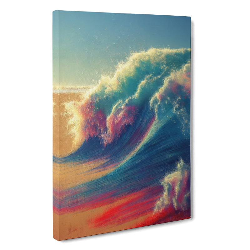 Waves Crashing On The Beach - Wrapped Canvas Print, 50cm H x 35cm W x 3cm D