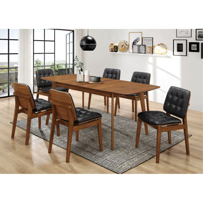 7-piece Rectangular Dining Set, One Table with Six Chairs